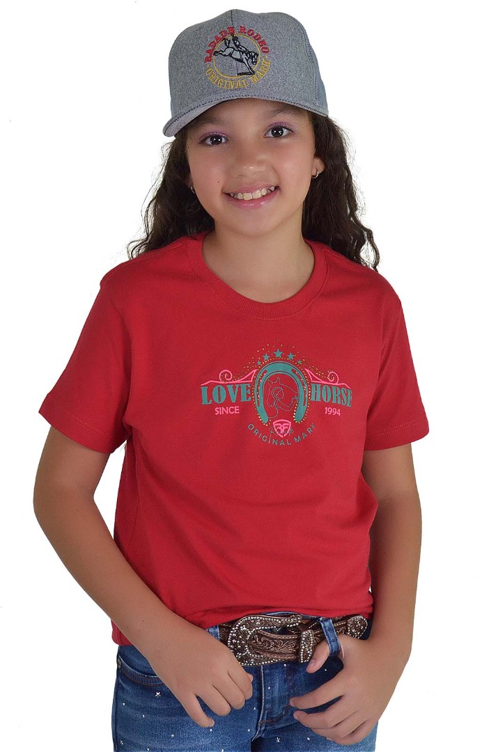 Camiseta Infantil Feminina Radade Silk Vermelha - 1631