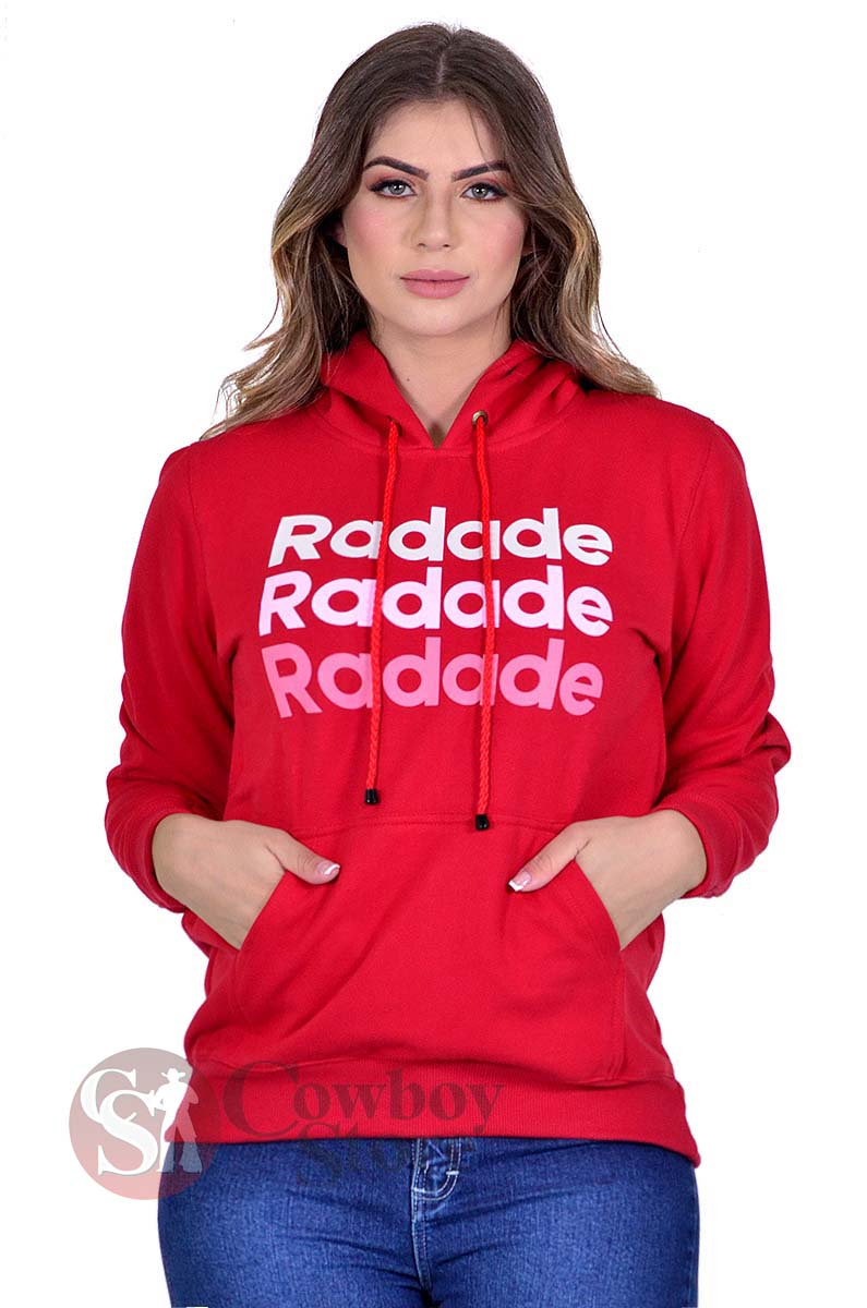 Moletom Feminino Radade RDE Vermelho - 1365